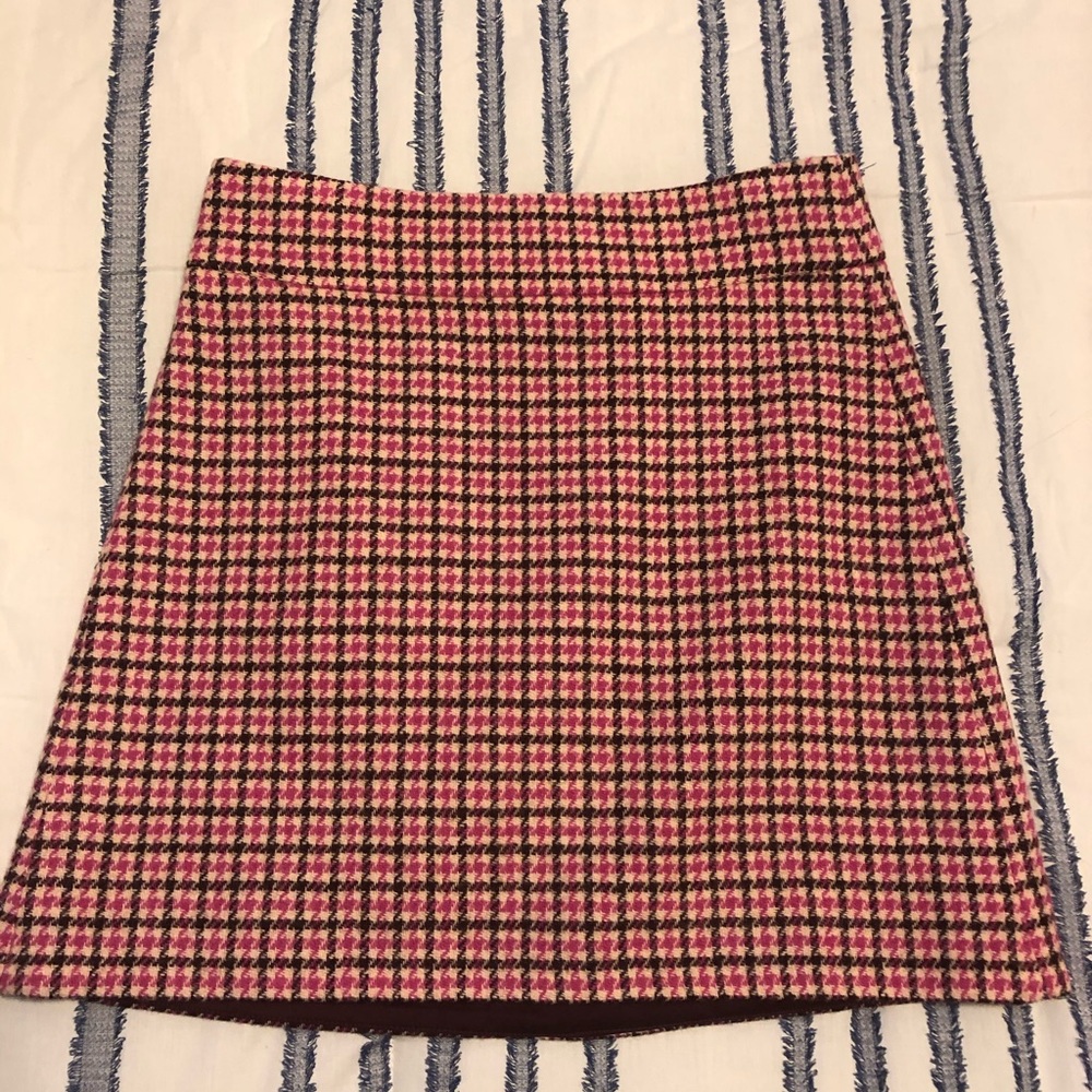 J. Crew Miniskirt - Pink Houndstooth